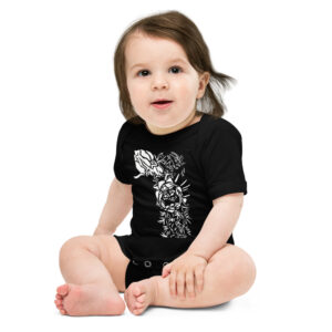 Baby short sleeve one piece - Cactus Print in White