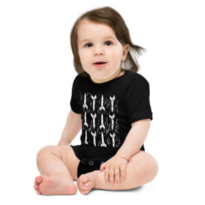 Baby short sleeve one piece - Rocket Print