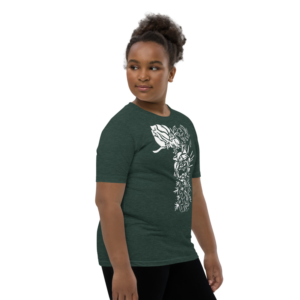 Youth Short Sleeve T-Shirt - Cactus Bloom Print - Image 19