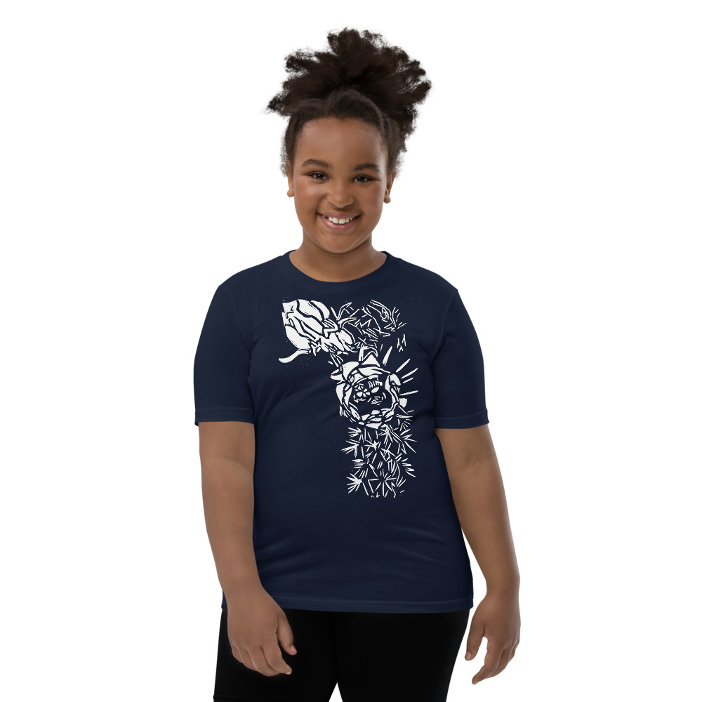 Youth Short Sleeve T-Shirt - Cactus Bloom Print - Image 8