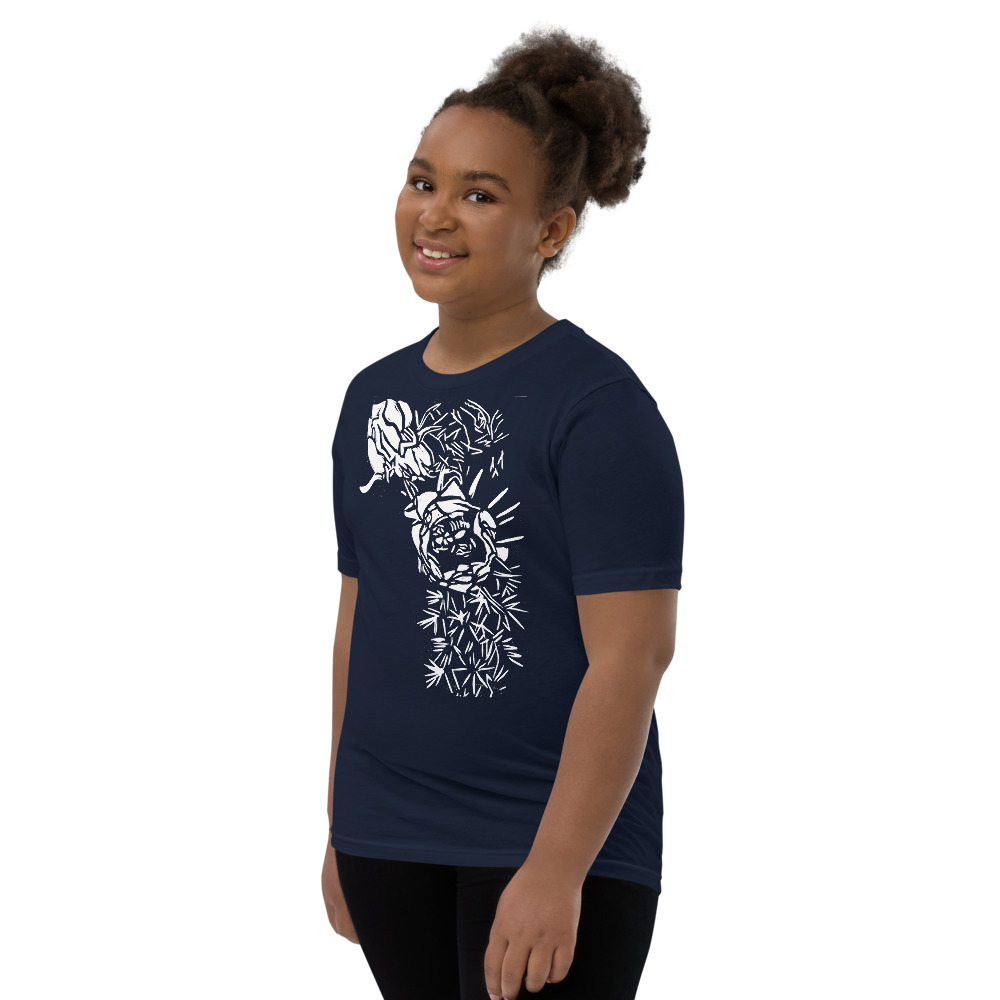 Youth Short Sleeve T-Shirt - Cactus Bloom Print - Image 9