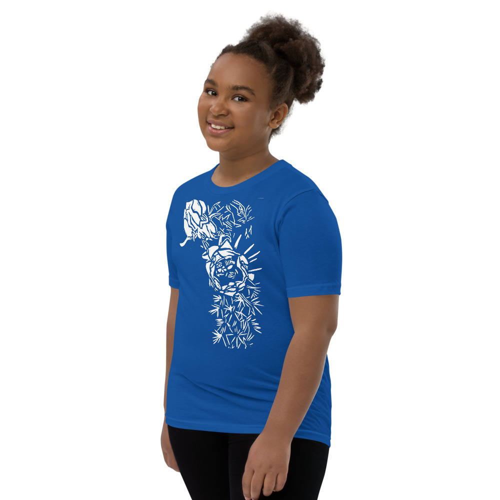 Youth Short Sleeve T-Shirt - Cactus Bloom Print - Image 15