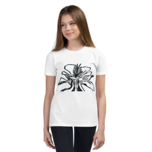 Youth Short Sleeve T-Shirt Flower Print