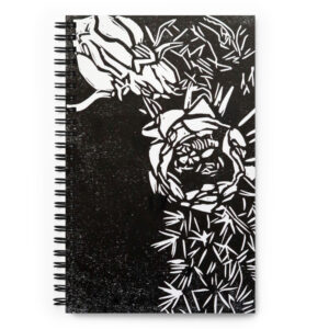 Cactus Bloom Spiral notebook and Sketchbook